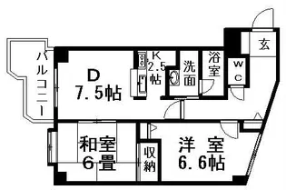 ガーデンハウス清田通り【304号室】の間取り