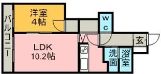 ガーデンハウス清田通り【3階】の間取り