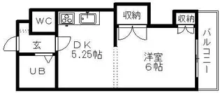 エンドレス三井西岡【126号室】の間取り