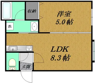 ラポール月寒公園【206号室】の間取り