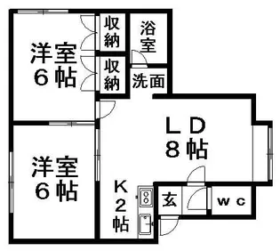 プリマベーラ西岡【201号室】の間取り