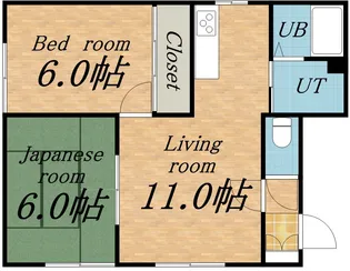 アベールコーポ【2階】の間取り