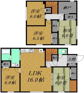 北海道札幌市豊平区福住二条10丁目【一戸建】の間取り