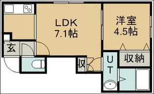 GELSOMINO平岡(ジェルソミーノ平岡)【0106号室】の間取り