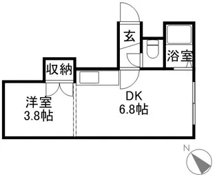 パルコート平岸411【5階】の間取り
