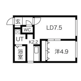 エテルノ白石【203号室】の間取り