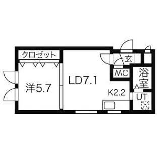 エテルノ白石【2階】の間取り