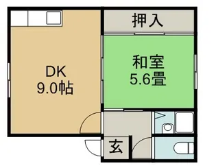 二条コーポ【10号室】の間取り