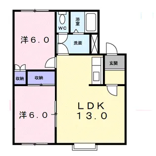 クレストールⅠ【1階】の間取り