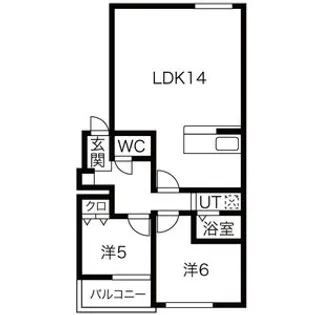 クローバーハイム平岸【402号室】の間取り