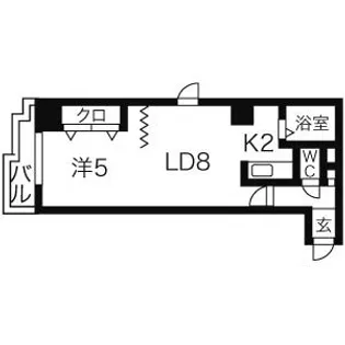 ミラバ豊平【10階】の間取り