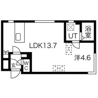 ⅢⅩⅢ(トロワトレーズ)【1階】の間取り