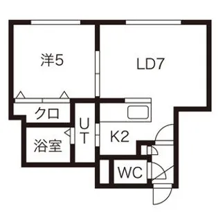 ドリームハウス月寒【403号室】の間取り