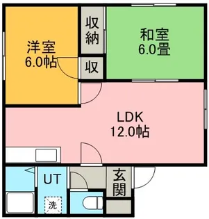 NORTH FIELD弐番館【2階】の間取り