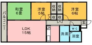 プリムラK3【205号室】の間取り