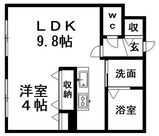 アビタ22 真栄1ー2【3階】の間取り