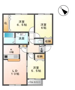 LOUVRE元江別(ルーブル元江別【103号室】の間取り