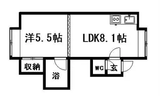 第26森宅建マンション【203号室】の間取り