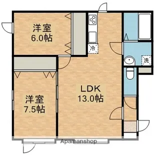 ノルドルーチェ【101号室】の間取り