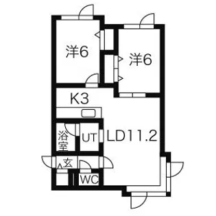 アークコート月寒公園【1階】の間取り