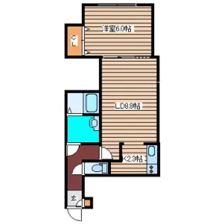 GROVEAVENUE壱番館【1階】の間取り