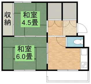 ビレッジハウス福住2号棟【0410号室】の間取り