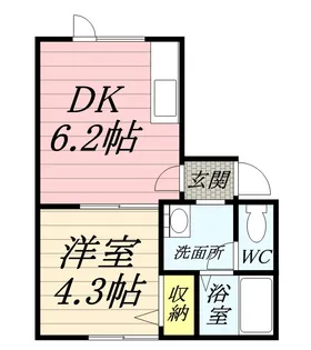 北海道札幌市豊平区美園五条5丁目【アパート】の間取り