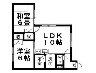 ビューティ4・3B【0206号室】の間取り