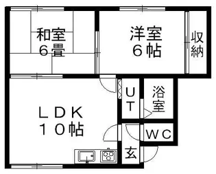 コーポピウⅡ【202号室】の間取り