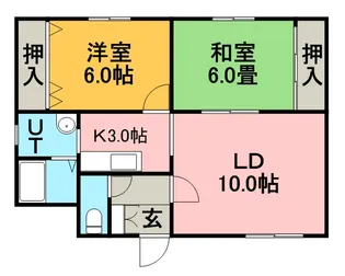 サン・グレース北野【0102号室】の間取り