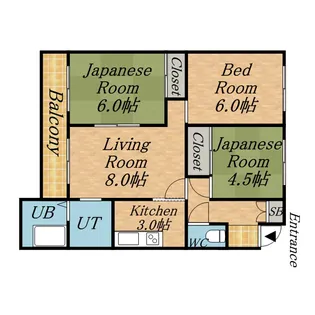 白石第7コープマンションE棟【0302号室】の間取り