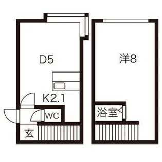AMS清田2ー1B棟【102号室】の間取り