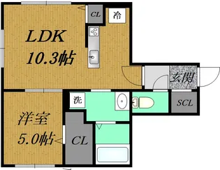 グランメールアクシアⅢ【4階】の間取り
