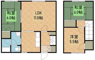 コーポ笹出B【2号室】の間取り