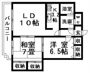 サンライト西岡【402号室】の間取り