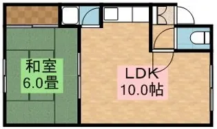 コーポ白崎【0006号室】の間取り