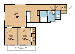 北海道札幌市豊平区月寒中央通6丁目【マンション】の間取り