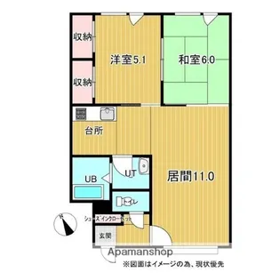 コーポラス和田B【3階】の間取り