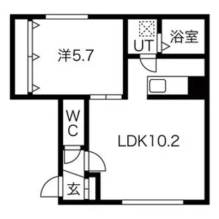 ドゥラル【105号室】の間取り