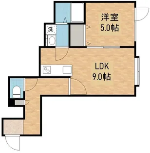 1LDKの間取り画像