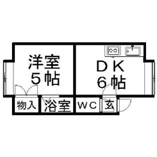 ドリームハウスⅡ【101号室】の間取り