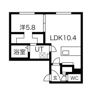 カレラ月寒 セカンド【5階】の間取り