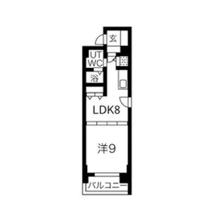 FLATーA【9e号室】の間取り