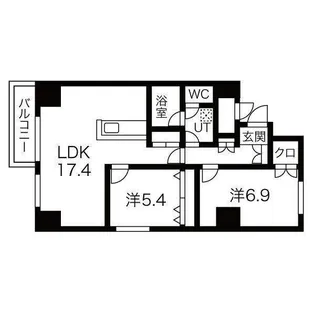 パレメゾン平岡【603号室】の間取り