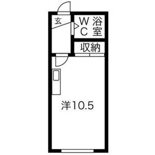 月寒パークハイツ【17号室】の間取り