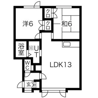 ポミエ弐番館【2階】の間取り