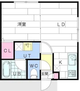 レーヴ清田【107号室】の間取り