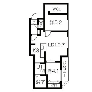 casa AT豊平公園【4階】の間取り