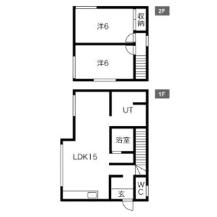 北海道札幌市清田区北野三条1丁目【一戸建】の間取り