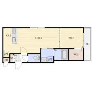 TOWA北広島(トーワ)【4階】の間取り